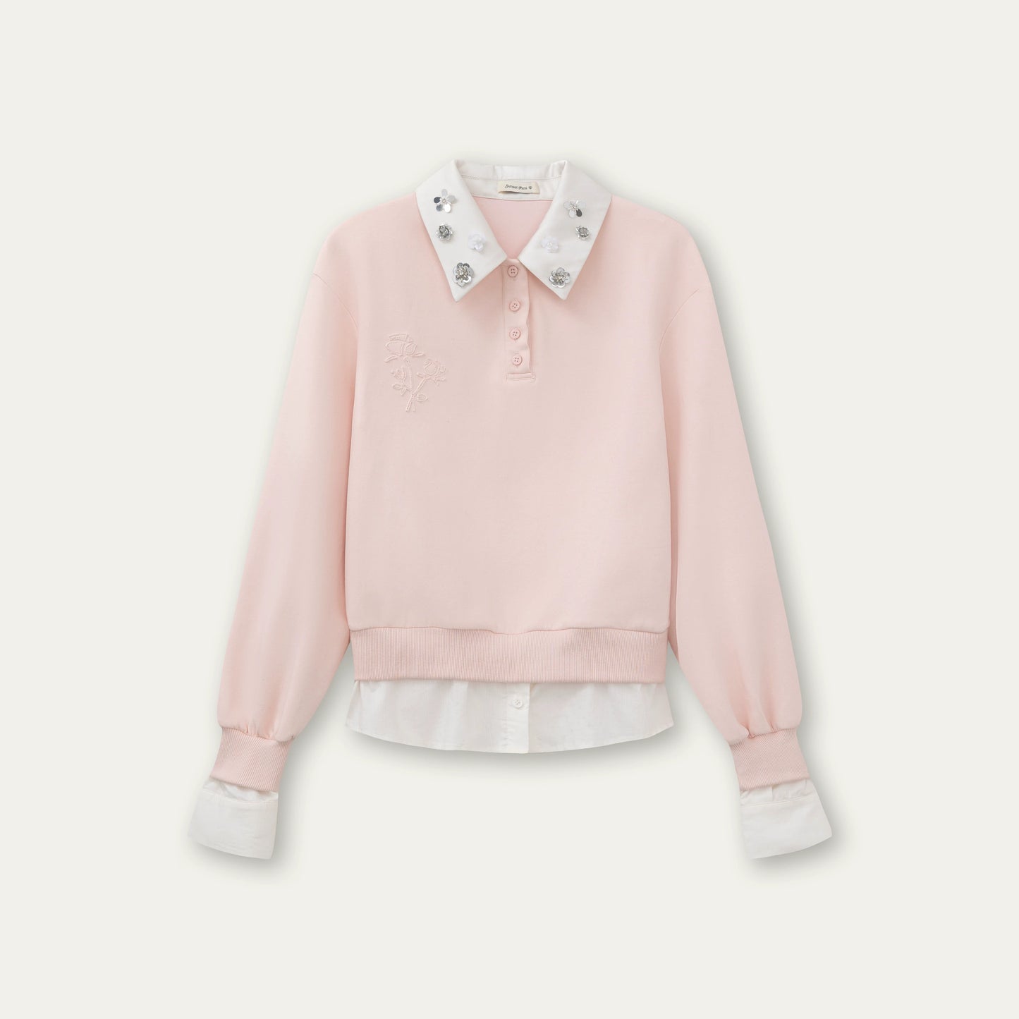 Gray Rose Sweatshirt