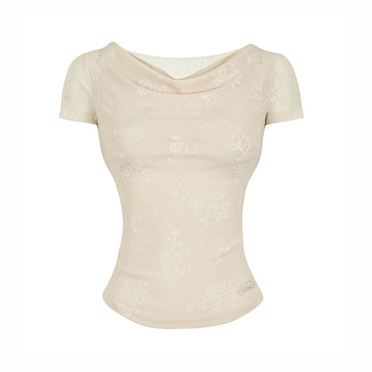 Romantic Velvet Floral Top