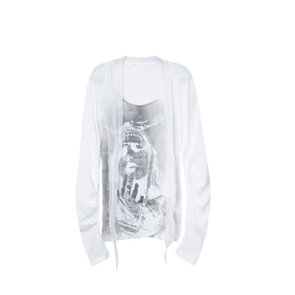 Drop-Shoulder Punk Long Sleeve T-Shirt