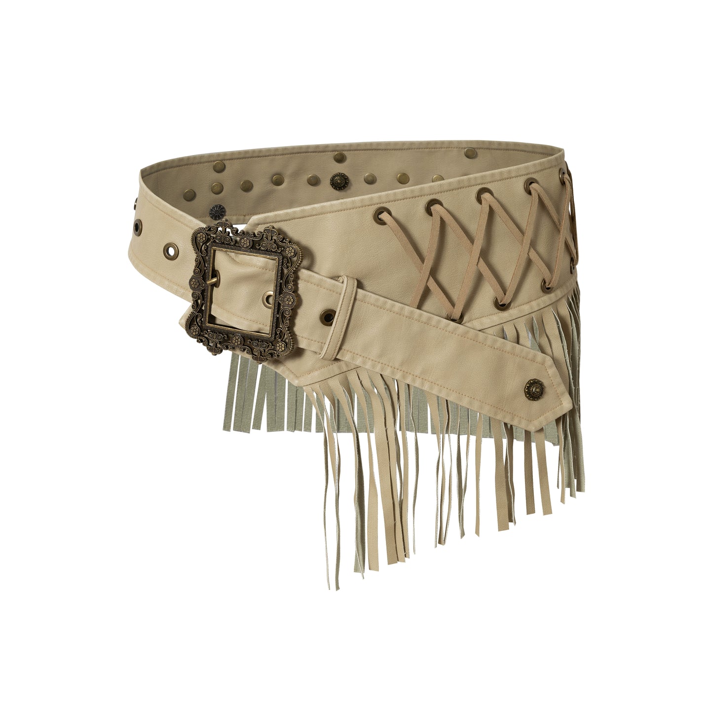 Vintage Punk Fringe Leather Belt