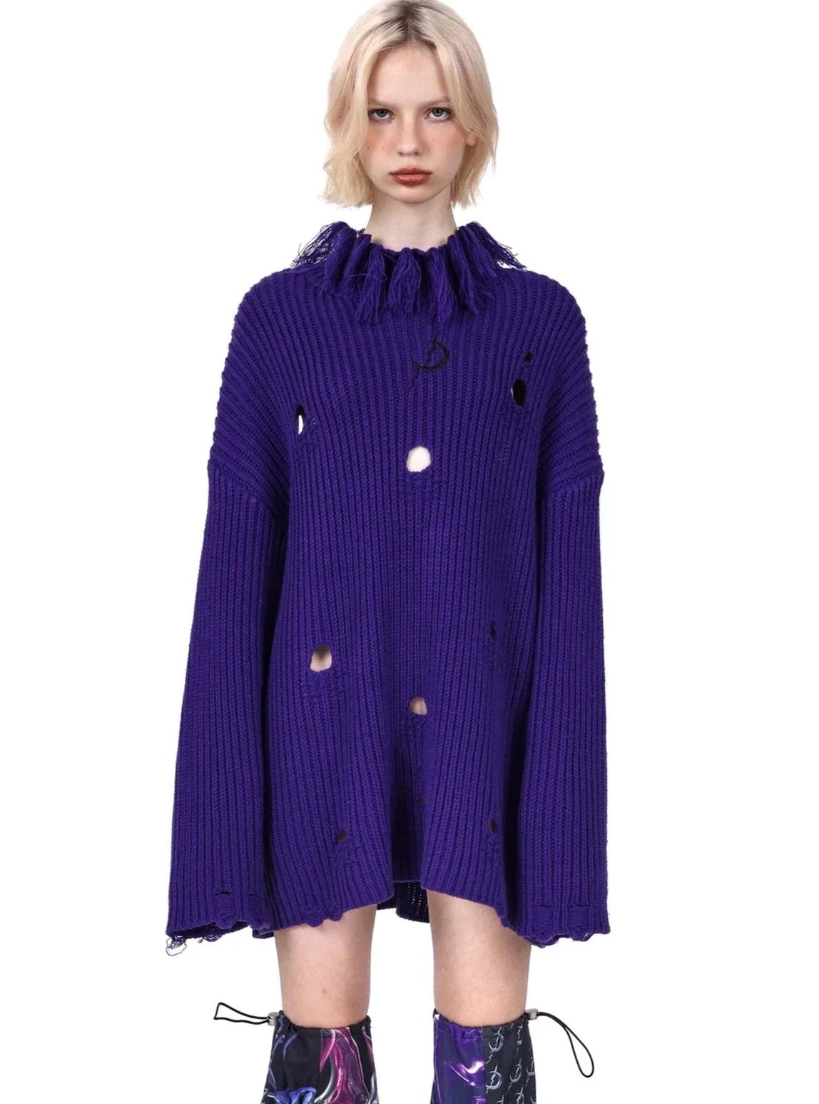 Loose genderless Sweater Coat