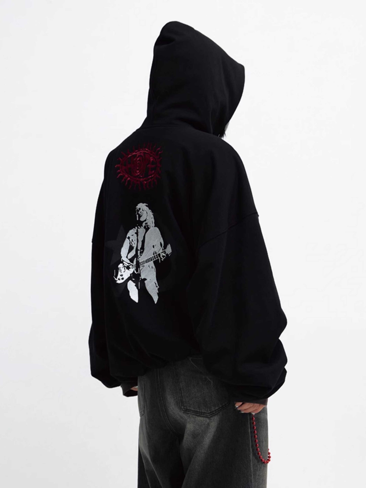 Loose hooded hoodie