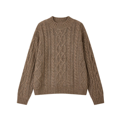 Sheep Wool Cable Knit Sweater