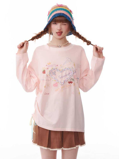 Printed long sleeve T-shirt