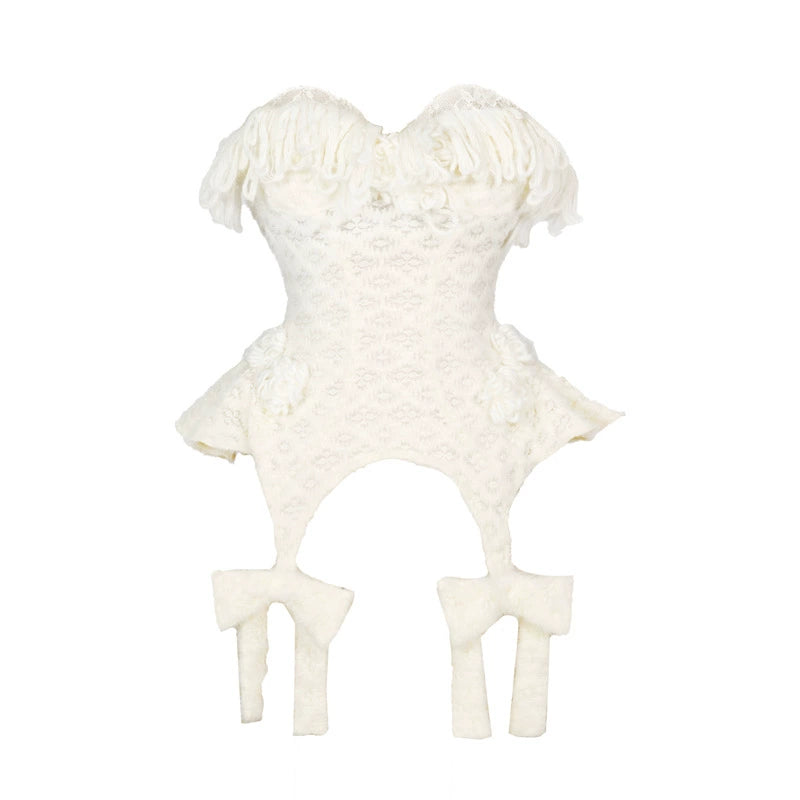 Lace Knit Camisole Hat Set-Up