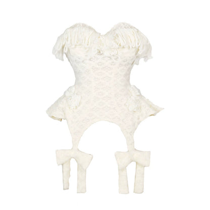 Lace Knit Camisole Hat Set-Up