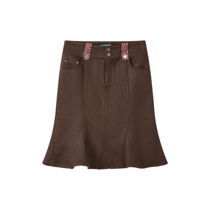 Suede Fishtail Skirt