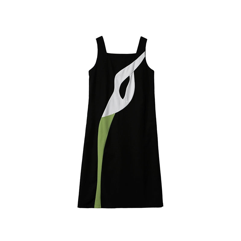 Calla-Lilien-Patchwork-Trägerkleid