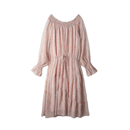 Misty Rose Off-Shoulder Dress