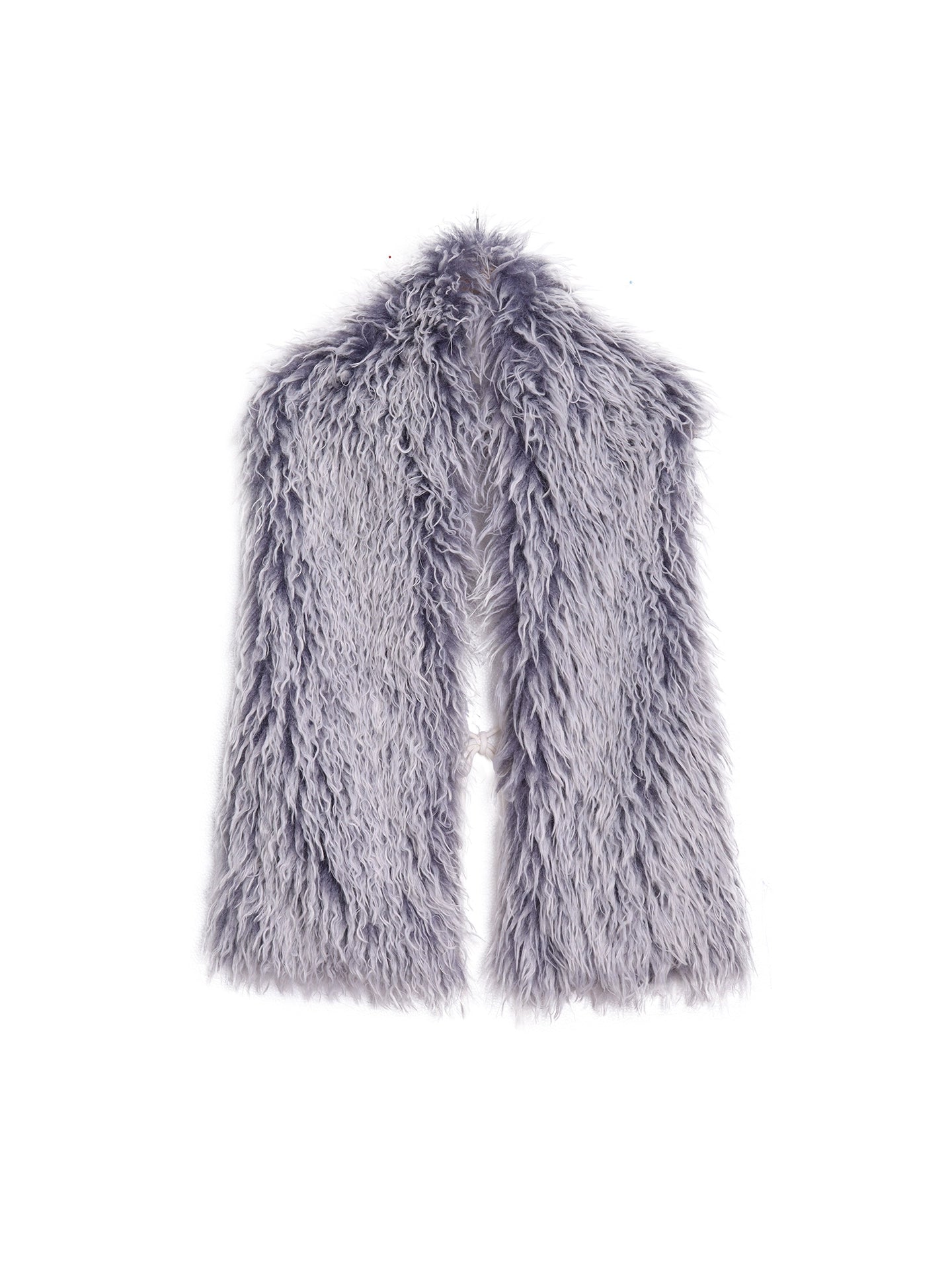 Vintage Lace-up Plush Scarf