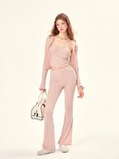 Rose color casual suit