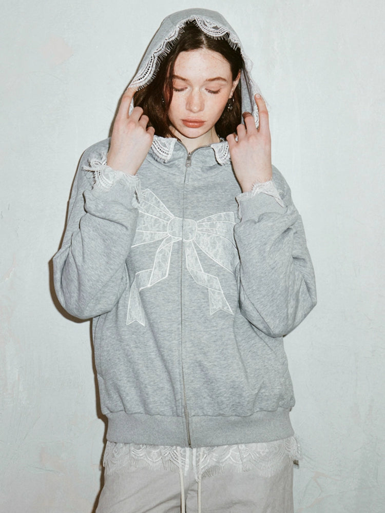 Hooded loose casual sweatshirt