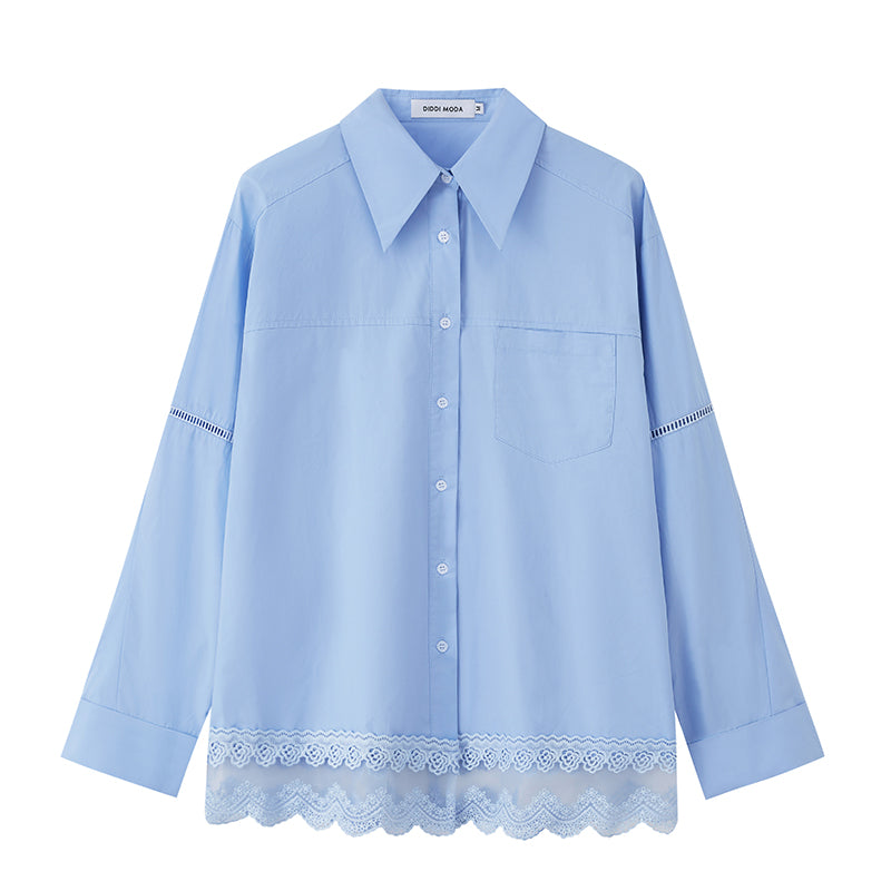 Loose Lace Design Shirt