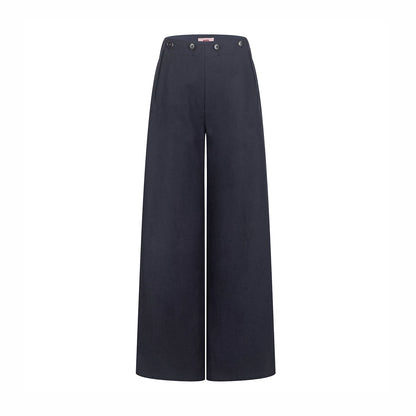 Vintage Draped Wide-Leg Pants