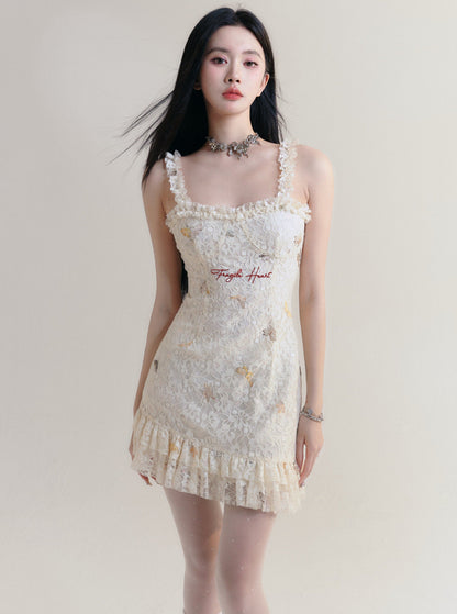 Nightmare Lace Embroidered Slip Dress