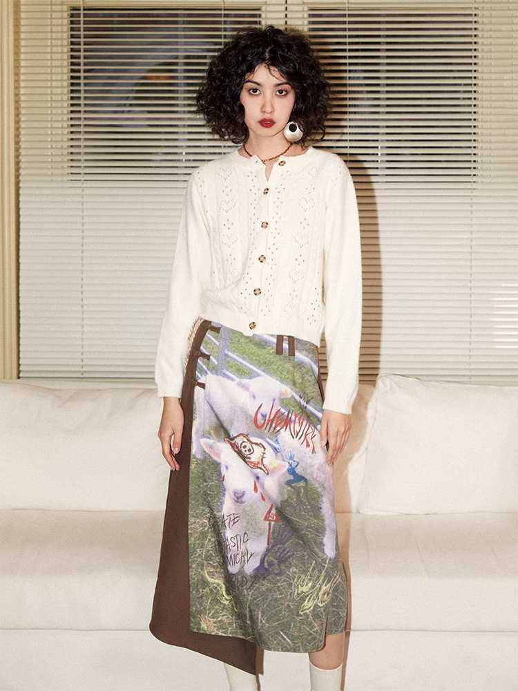 Design retro A-line skirt