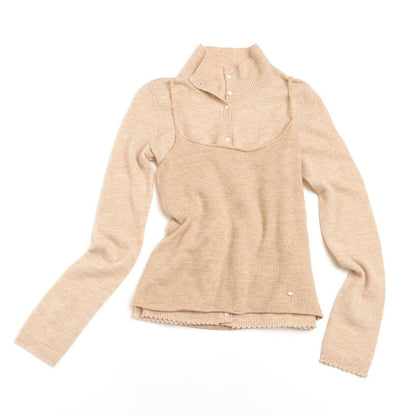 Holiday Doll Collar Knitted Cardigan Matching Set