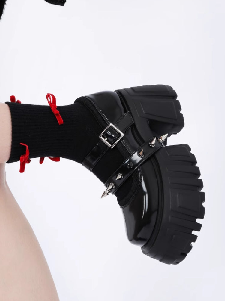 Punk style mary jane shoes