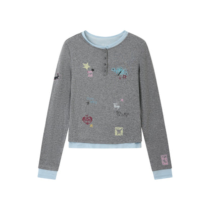 Crushed Sugar Slim-Fit Top