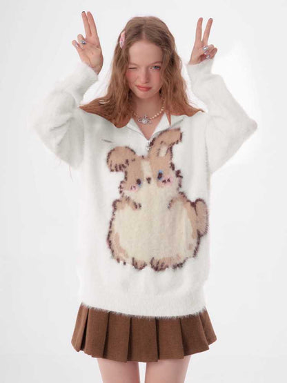 Soft rabbit sweater