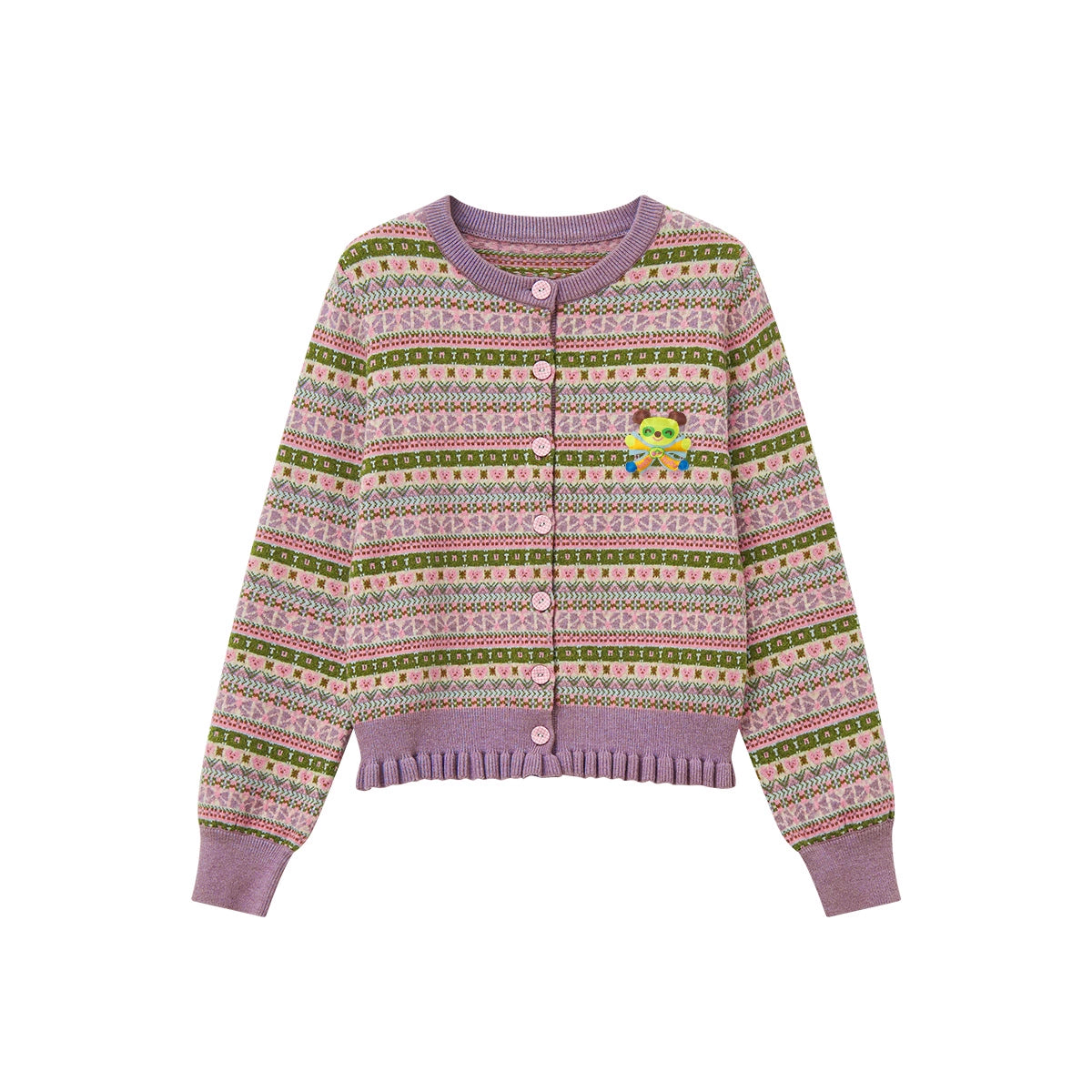 Knitted Cardigan With Skirt Set-Up