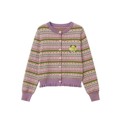 Knitted Cardigan With Skirt Set-Up