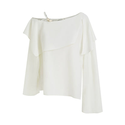 Asymmetrical Marble Bead Blouse