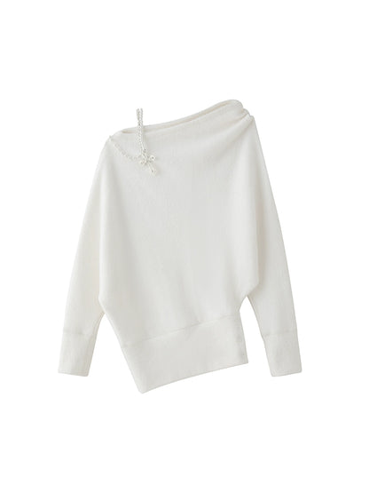 White Foaminck Slouch Sweater