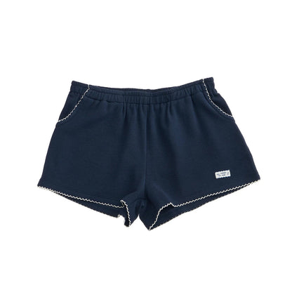 Contrasting Dog-Tooth Lace Shorts