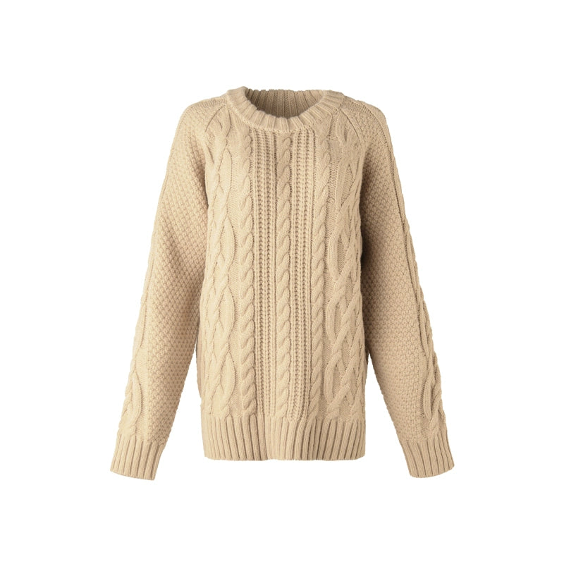 Retro Cable Loose Knitwear