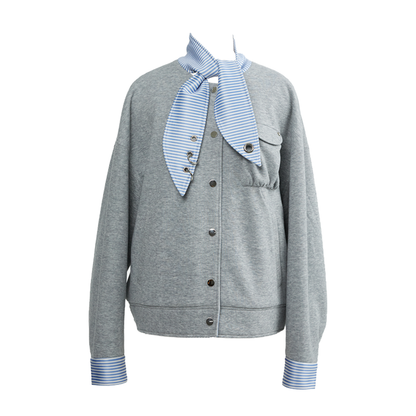 Rabbit Collar Sweatshirt Jacket