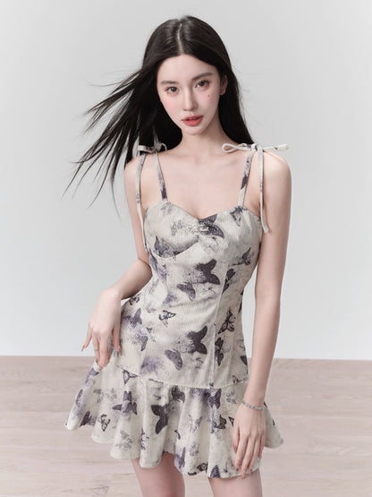 Butterfly Dream Ink Print Dress