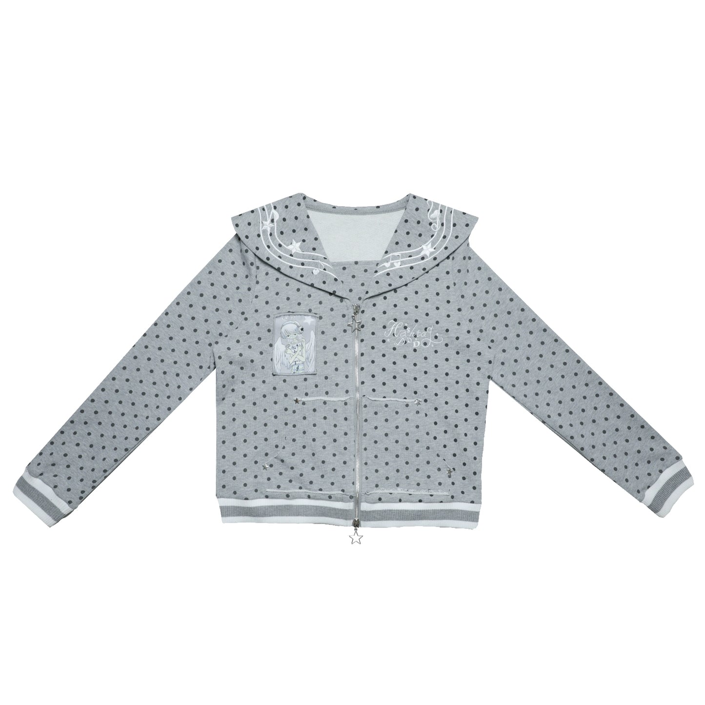 Original Polka Dot Embroidery Sailor Uniform Jacket