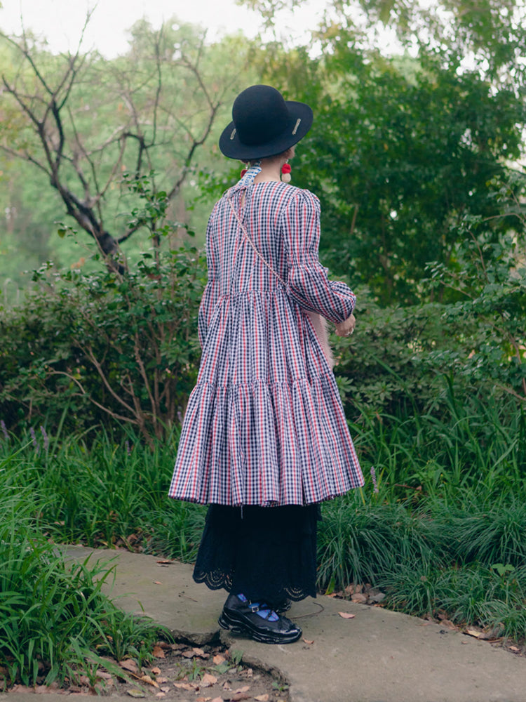 Two color plaid dress