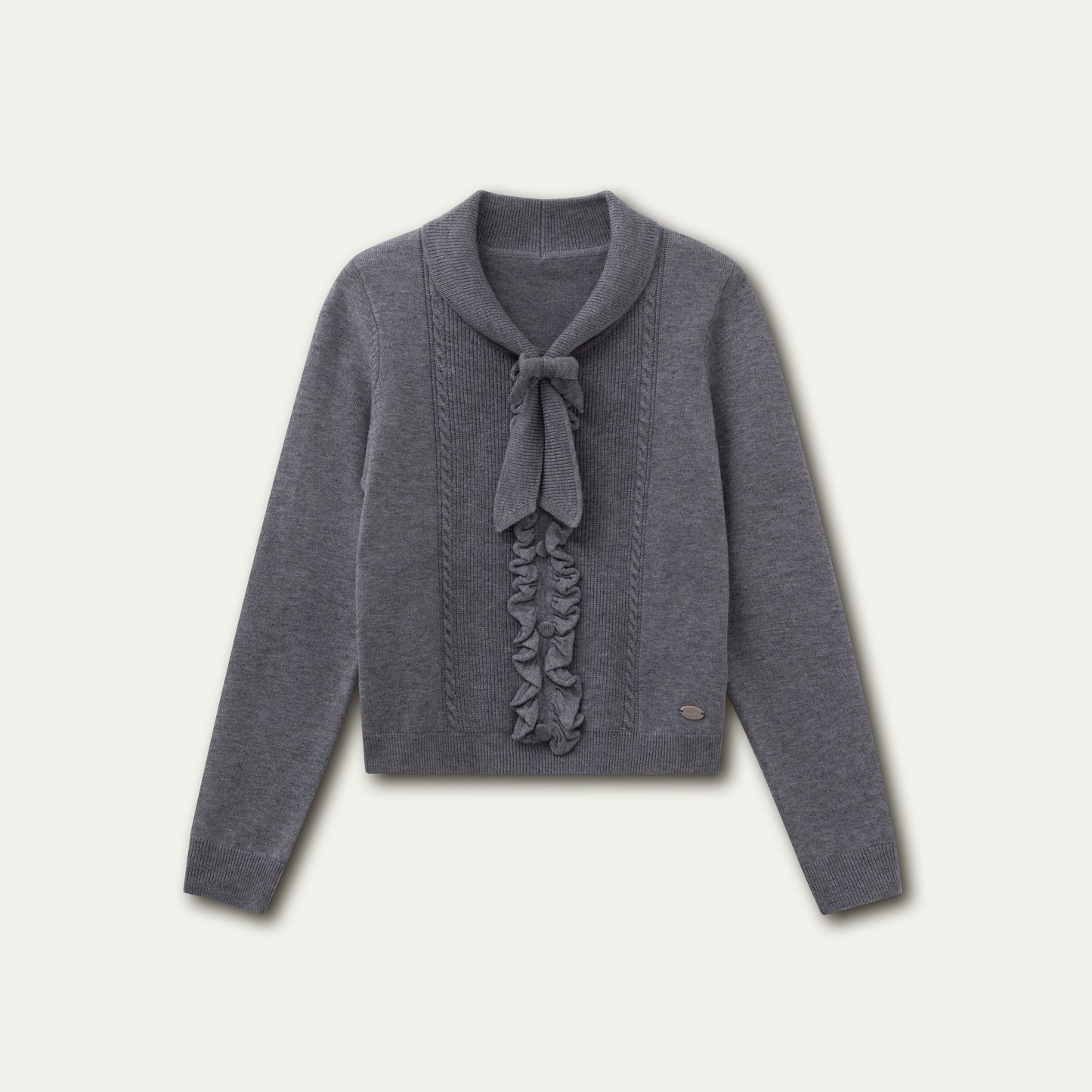 Forest Gray Lace Knit Sweater