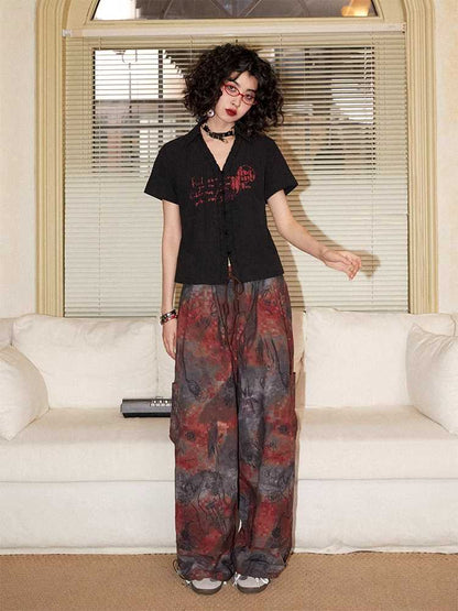 Casual loose printed pants