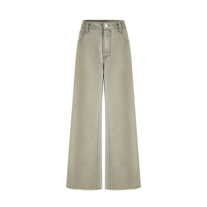 High-Waisted Denim Pants