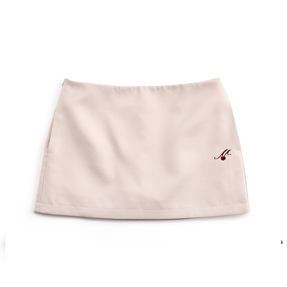 Flocked Cherry A-Line Skirt