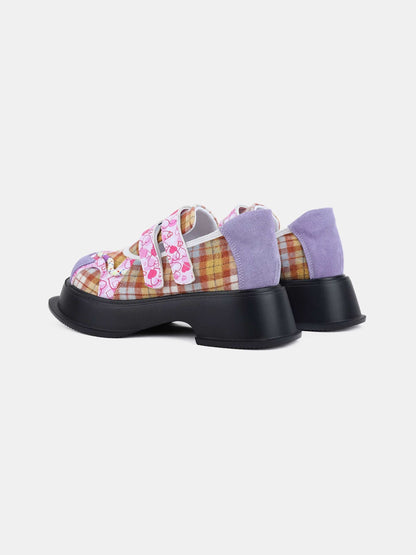 Checkered platform shoes