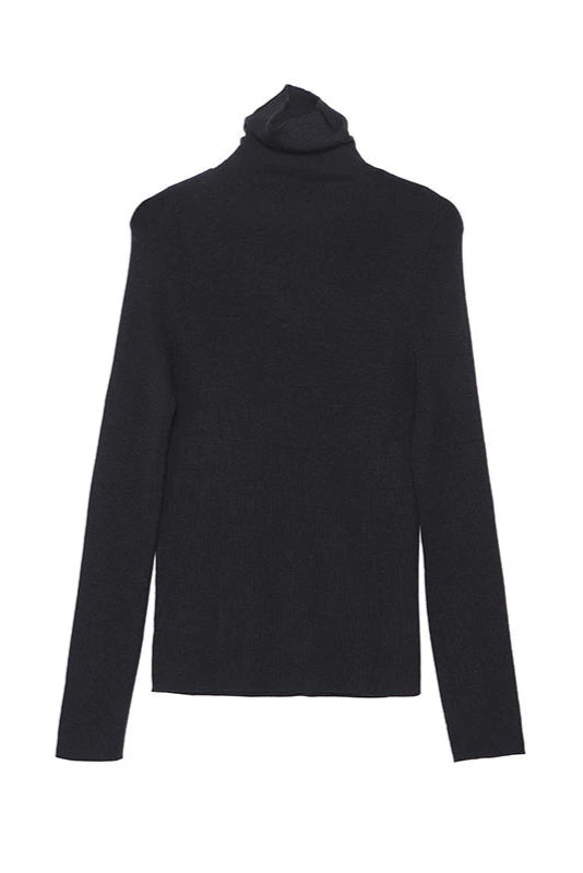 Merino Wool Turtleneck Sweater Top