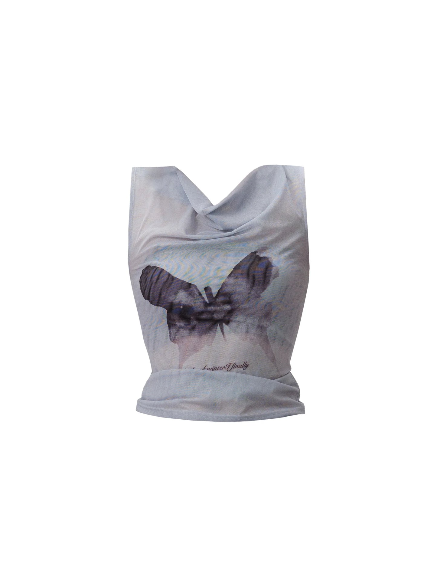 Frequency Butterfly Print Vest Top