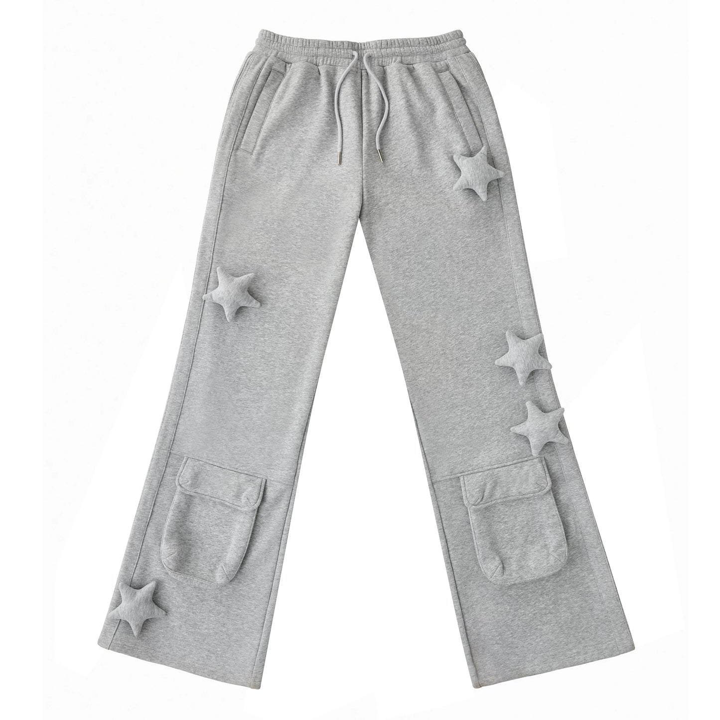 Three-Dimensional Pentagram Flared Pants