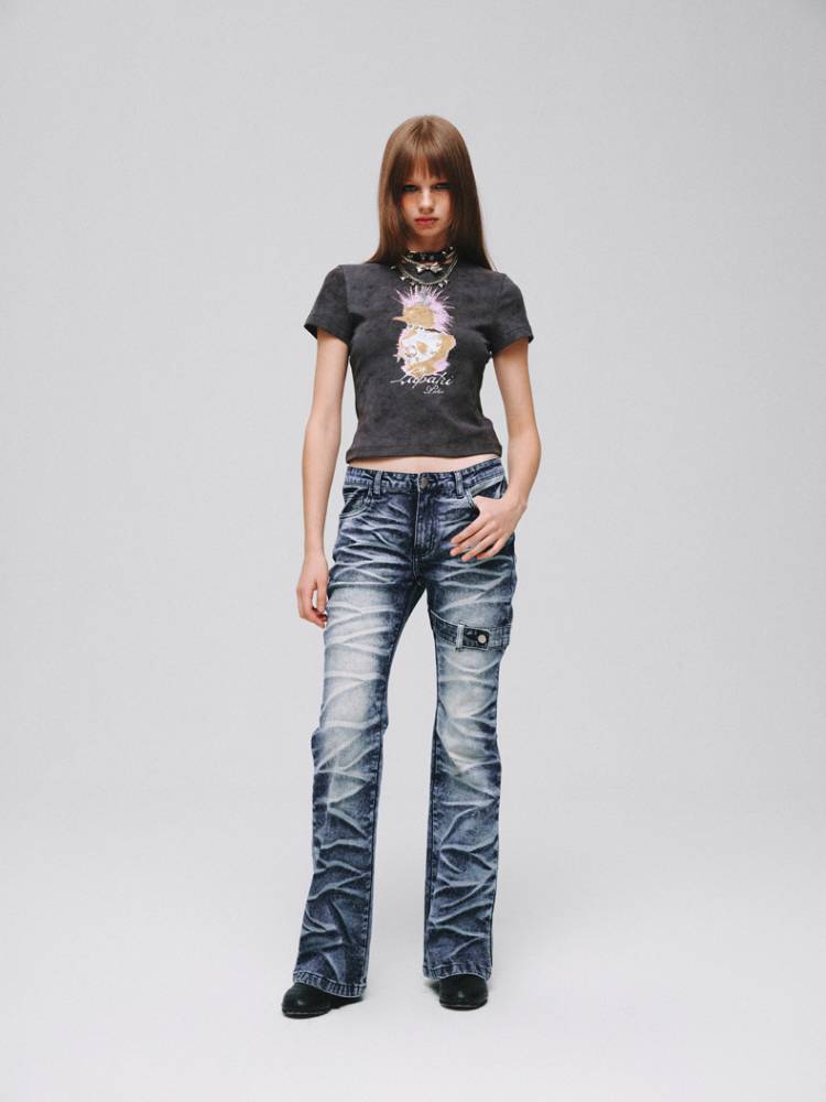 Stretch bootcut jeans