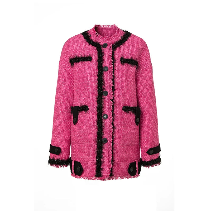 pink ink wool jacket