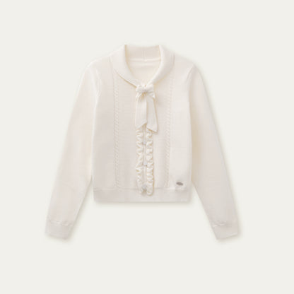 Forest Gray Lace Knit Sweater