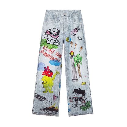 White Summer Denim Trousers