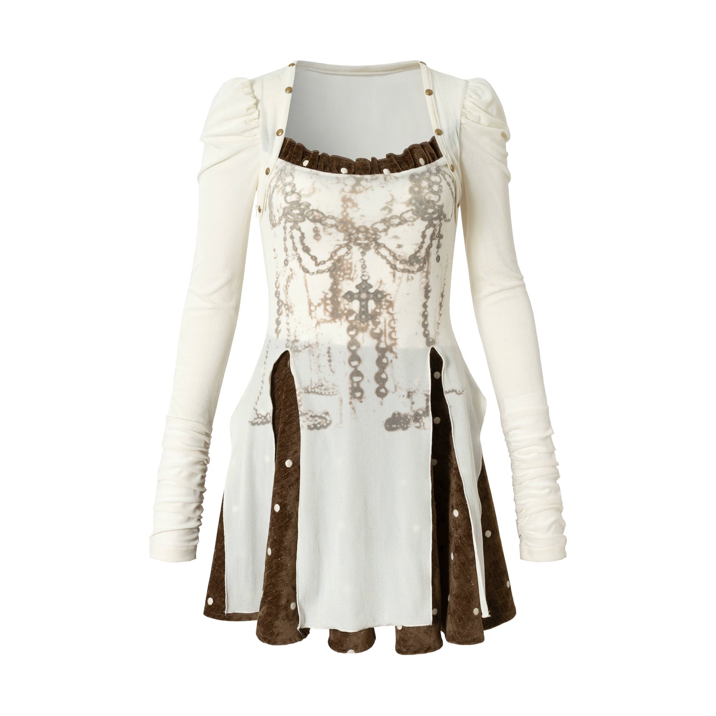 Baroque Velvet Plaid Dress