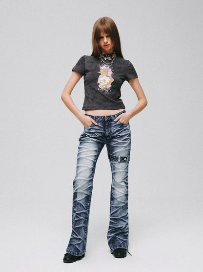 Stretch bootcut jeans