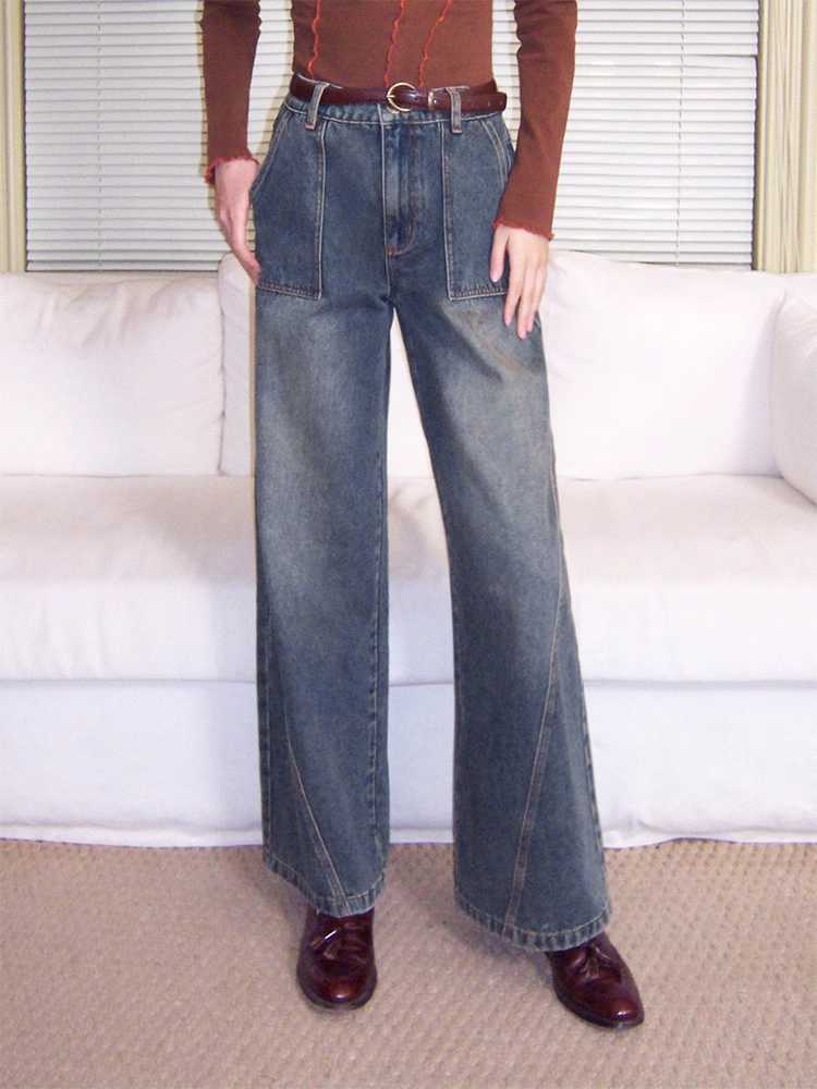 Retro straight jeans