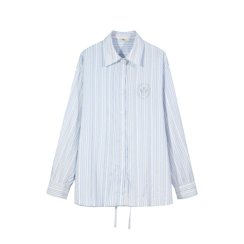 Blue Striped Casual Set-Up